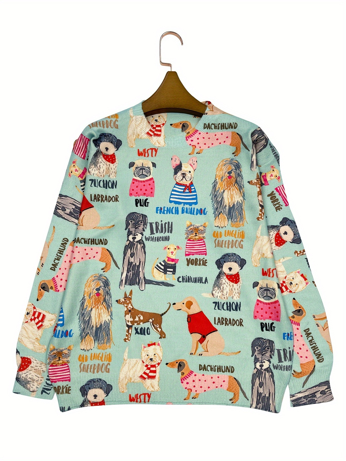 Doggos! Light Blue Sweater for Spring and Fall